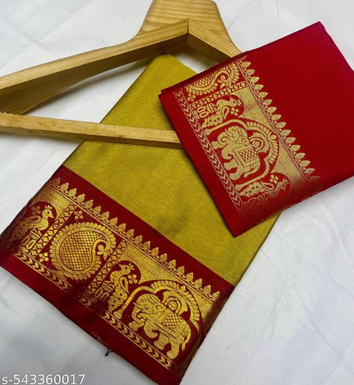 New Silk Saree With Solid Blouse Piece