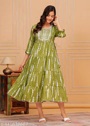 Women Embroidered  Anarkali kurti