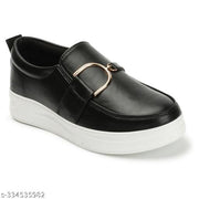 EVOLTAR women metal buckle synthetic moccasin loafer | Elegant Ballerina Loafers for Women | Lightweight & Durable Moccasins with Premium Material | Great for Walking, Office & Casual Wear | Smart Casual Shoes for Women & Girls