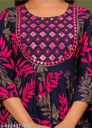 blue gown print