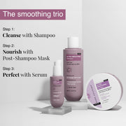 Bare Anatomy Ultra Smoothing Shampoo for Dry and Frizzy Hair | Restores Smoothing & Texture by 37% | Powered By Carbohydrate Complex & Niacinamide | SLS & Paraben Free | Vegan | For Men & Women