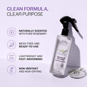 Bare Anatomy Nature x Science Rosemary Water Spray for Hair Growth & Hair Thickness with Rice Water | 100% Natural Extract | Soft & Smooth Hair | Controls Hairfall & Adds Shine | Non-Greasy & Fast Absorbing