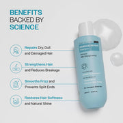 Bare Anatomy Damage Repair Hair Shampoo | Provides 10x Strengthening Powered By Ceramide A2 & Coconut Milk Protein | For Damaged, Dry & Frizzy Hair | Sulphate & Paraben Free | For Women & Men |