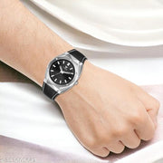 Lorenz Men's Fashion Stainless Steel Case Silver-Black Analog Watch for Men | MK-4023R