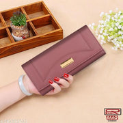 MR. RAAQ Creation Women's Peach Hand Clutch Wallet Purse With Phone Pockets and 4 Separate Card Slots