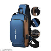 Waterproof Polyester Slim Unisex Crossbody Sling Bag Chest Backpack Men's Shoulder Bag, Leisure Travel Handbag, Hard Shell Anti-Theft Chest Bag