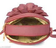 Pink Pu Fabric Premium Crossbody Bag For Women