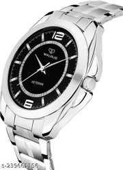 Walrus Black Dial Analog Metal Chain Wrist Watch For Men