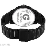 Black Stainless Steel Chain Analog Watch - For Men