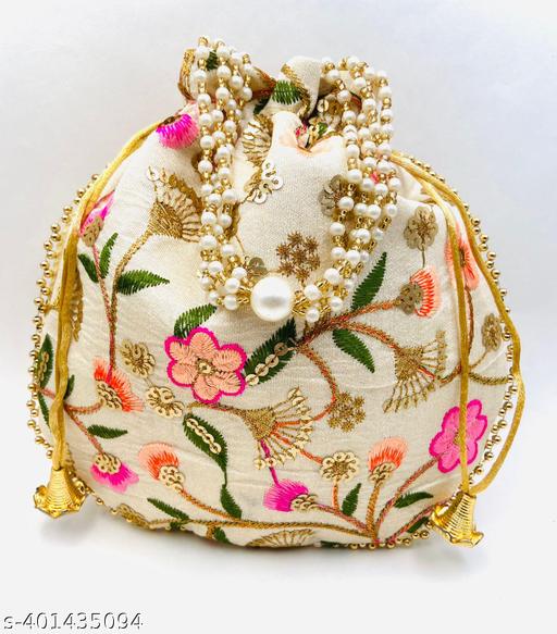 Women Potli Bags,  Designer Potly Hand Embroidered Party Wear festive Potli Bags for wedding