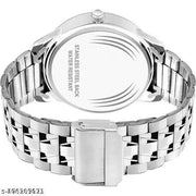 Day & Date Function Watch With Black Dial & Alloy Chain Analog Watch - For Men