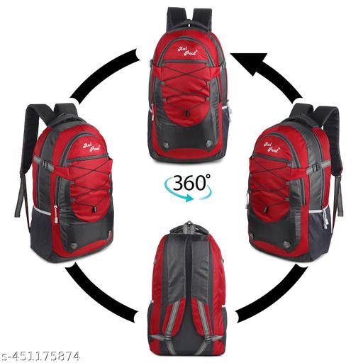 35 L Casual Waterproof Laptop Bag/Backpack for Men Women Boys Girls/Office School College Teens & Students (Red ,grey)