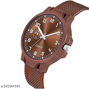 Branded Analog Dial Pu Belt Unisex Boy's & Men's Watch
