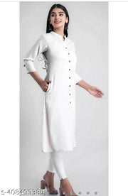MANDARIAN COLLAR POCKET KURTI FOR WOMAN