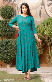 New Fancy Women's Floral Printed Rayon Comfortable Kurti