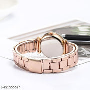 New Addition Luxury Fashion Analog Watch For Women Black Starry Sky Shiny Dial Stainless Steel Rose Gold Premium Linked Chain Strap 2025 New Arrivals Luxury Watches For Women Everyday Versatile Watches Style Ladies Watch Girls Watches