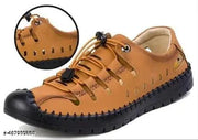 Men's Synthetic Leather Breathable Open Toe Sandals, Non-Slip Adjustable Beach Fisherman Shoes