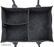 Diaper Caddy Bag for Baby Diaper Caddy Organizers - Felt Storage Mother Bags - for Diaper & Baby Wipes, Nursery Storage Foldable and Portable, 11.5x6x8 inches(Dark Grey)
