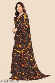 Kanooda Prints Fancy Georgette Saree With Blouse