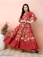 Umbrella Kurti Red
