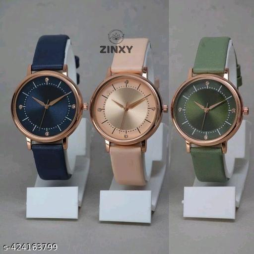 Analog 3 Different Color Royal Dial Watch for Womens and Girls Single and Combo Watches for Women and Girl Pack of 3