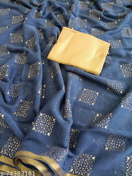 Anytime's nazmin chiffon saree without  blouse