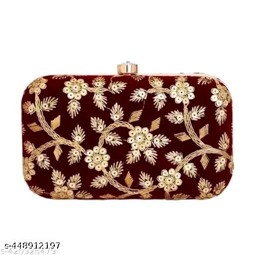 "Sky Wing Embroidered Minimalist Elegance Clutch: Sleek, Compact, and Fashion-Forward Design"