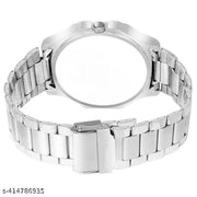 6186SM03_Katori Square Blue Dial Day & Date Stainless Steel Analog Watch For Men
