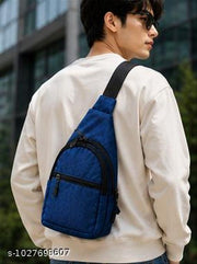 Premium Blue Crossbody Sling Bag for Men & Women