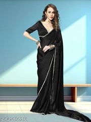 Beautiful Two Tone Rangoli Saree with Original Mirror Lace Border