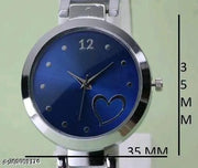 TRENDING MULTI-COLOR (BLUE BLACK PINK ) DIAL ANALOG SILVER STAINLESS STEEL STRAP 3 COMBO WATCH ,