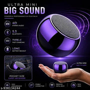 Wireless Bluetooth Speaker Mini Size with Metal Electroplated Design | Portable Bluetooth Mini Speaker with 4D Stereo Sound, Type-C Charging & Long Battery Life for Home & Travel