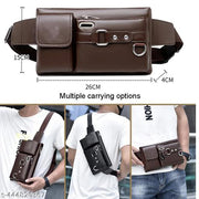 AASHITA SHOPPE Unisex Waist Bag | Travel Pouch, Passport Holder | Perfect for Hiking, Walking, Travelling | Lightweight Crossbody Chest Bag for Men and Women BROWN