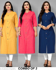 TIYA G COLLAR SOLID KURTI