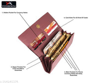 YESSBENZA Artificial Faux Leather Women's and Girls Hand Clutch Cum Mobile Hand Purse Wallets 6 Card Slots