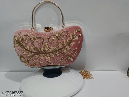 REAL LIFE STUNNING FABULOUS AND DELUXE FESTIVE/PARTY/WEDDING/BRIDAL CLUTCH FOR WOMEN