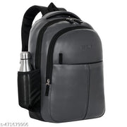 ZERUS Grey Flexi-Pro PU Leather Backpack Stylish 35L School Bag Backpack For men & Women