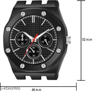 mettallic belt analog date watch for mens(Black)