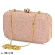 Eyesace® Handicraft Beautiful Sling Box womens Clutch Bag Purse For Bridal, Casual, Party, Wedding Fancy Unique Women Box Clutches With Free Handle