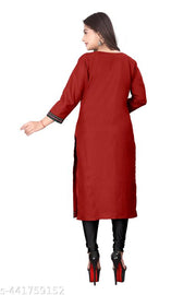 Desigener Kurti New Collection Cotton Blend Stylish New Trendy Embroidered Pattern Casual Kurta for Girls & Women