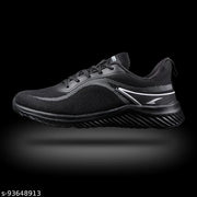 ASIAN Men's DELTA-20 Black Sports Running Walking & Gym LIghtWeight Stylish Shoes for Boys & Men