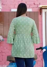 Girls Printed Rayon Short Kurta