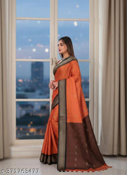 Paithani Cotton Silk Saree With Contrast Pallu And Contrast Blouse With Zari Butta