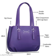 Purple Artificial Vegan leather Office & daily use hand bags,  women handbag, Women bags, Ladies bag, ladies purse