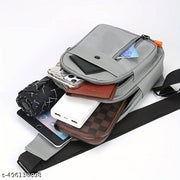 1pc Durable Chest Bag, Outdoor Mountaineering Cycling Travel Crossbody Bag, Small Lightweight Portable Waist Bag, Three-layer Large Capacity Fanny Pack