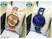 Attractive New Solid Dial Attractive Metal Chain Belt Analog Watch for Women