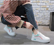 Wogdan Women's White Stylish Casual Sneakers Shoes For Girl And Women