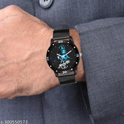 Analogue Black  Mahadev Pu Belt Watches For Men Boys