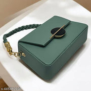 Stylish look sling bag,latest and trendy Sling Bag for girl & Women|Stylish Black Glossy Handbag with Gold Chain