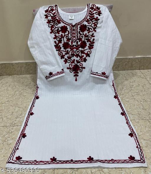 Cotton embroidery kurti